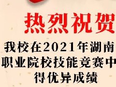 2021年湖南省職業(yè)院校技能競賽中榮獲2個一等獎